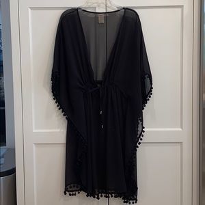 Bleu Rod Beattie Sheer Pom Pom Catan Coverup